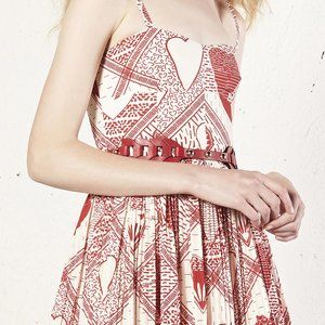 Red Valentino Heart Print Strap Mini Dress